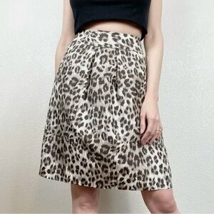 Banana Republic 100% Silk Leopard Print Skirt/Size 0